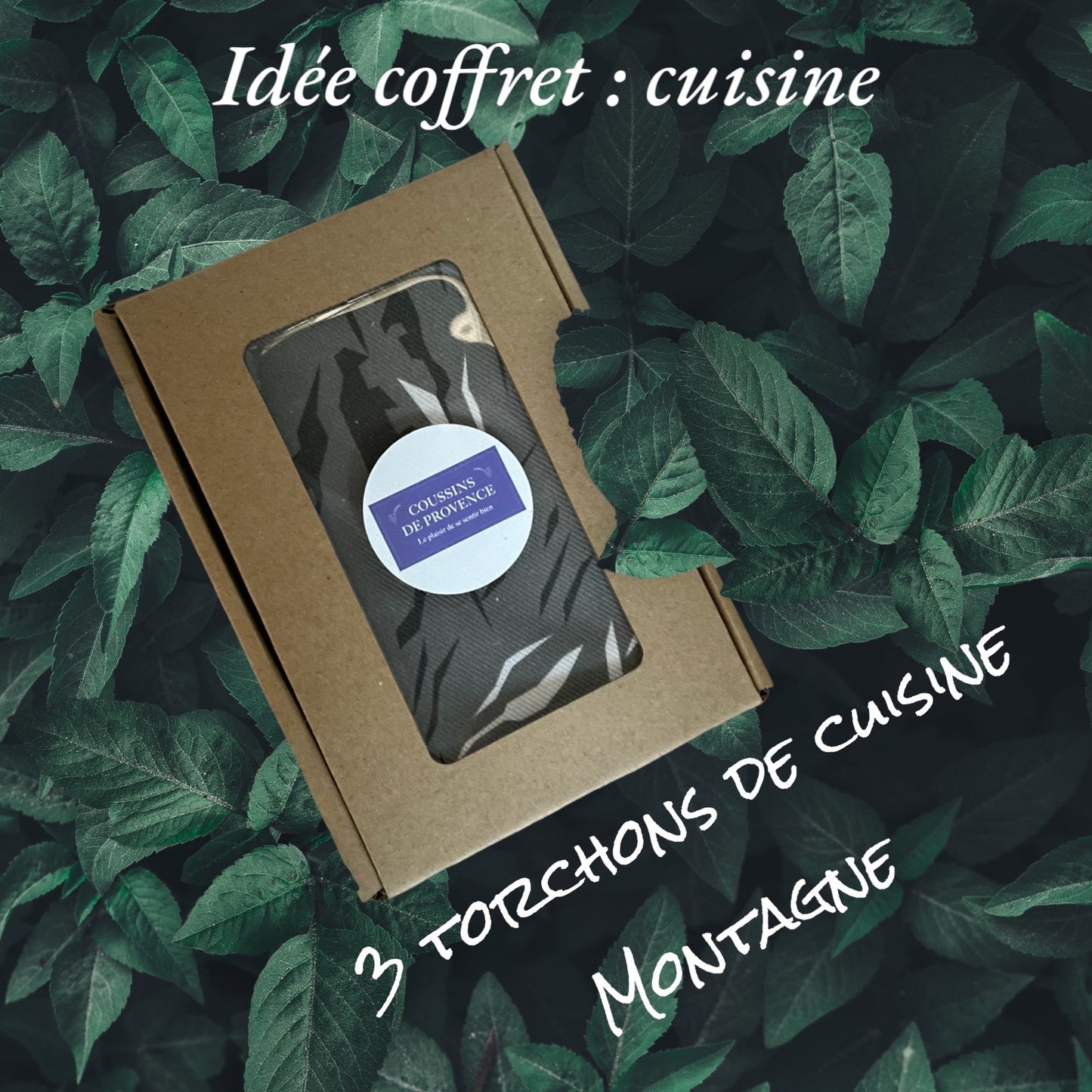 idee coffret torchon de cuisine collection montagne