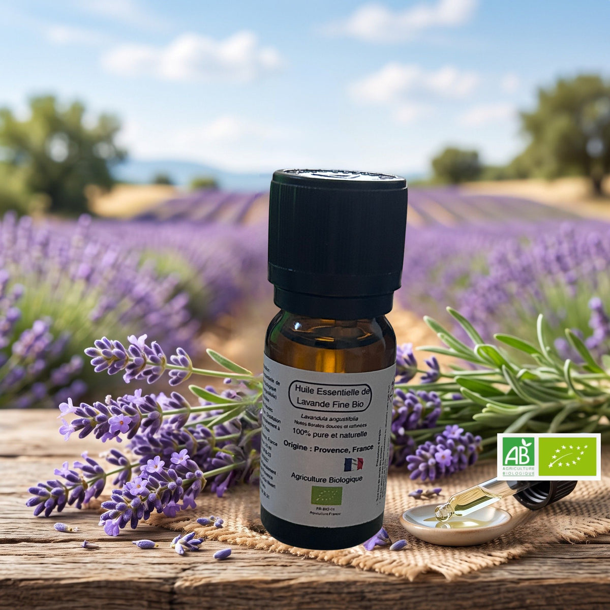 Huile essentielle de Lavande Fine Bio - Compte gouttes