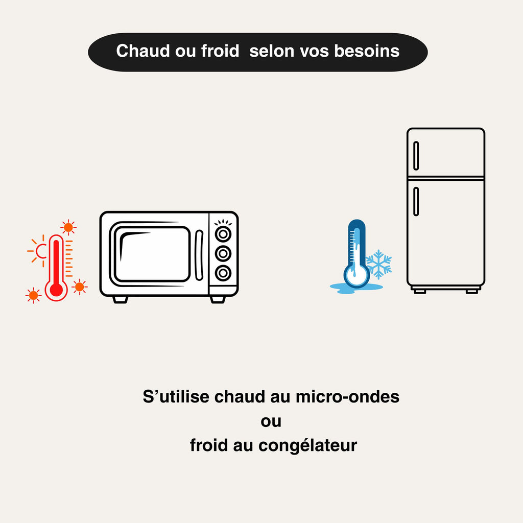 Coussin chauffant pour cervicales - lavande et graines naturelles