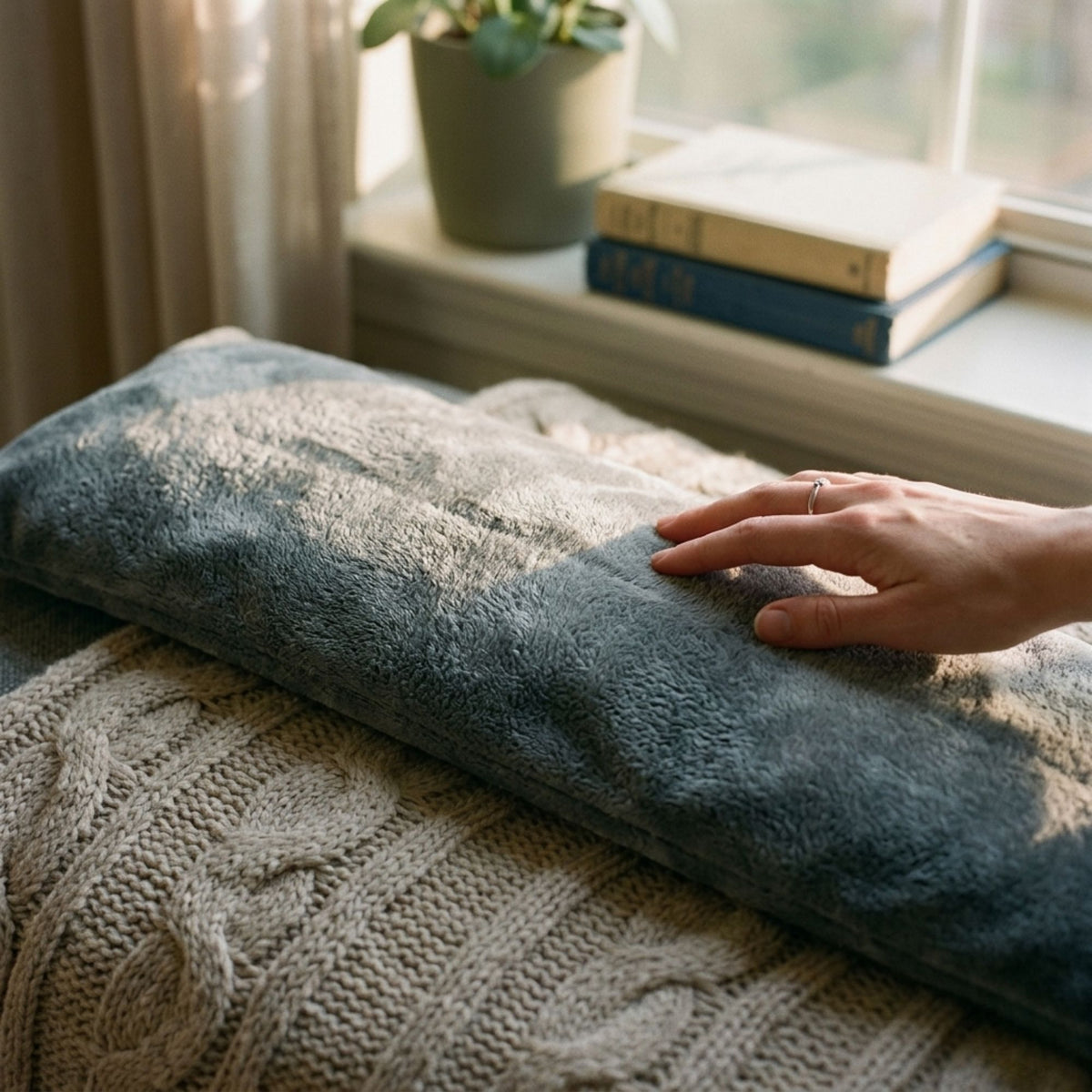 Coussin chauffant pour la nuque - lavande et graines naturelles