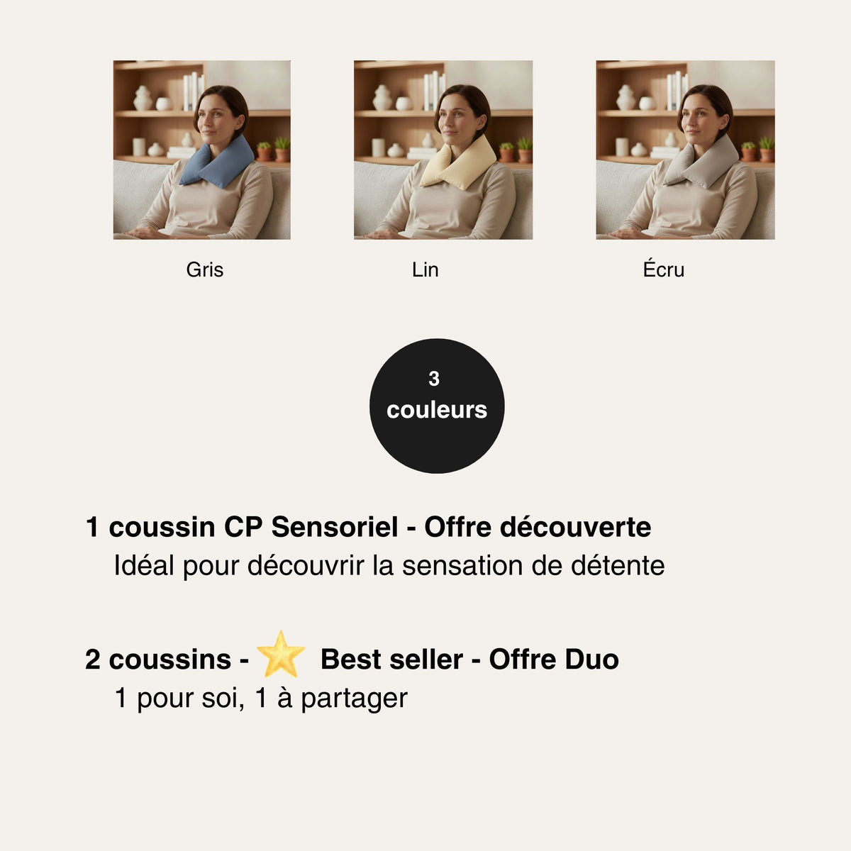 Coussin chauffant pour cervicales - lavande et graines naturelles