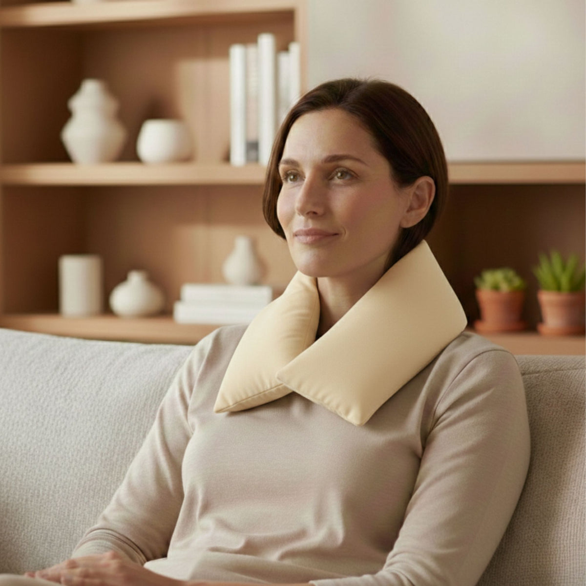 Coussin chauffant pour cervicales - lavande et graines naturelles